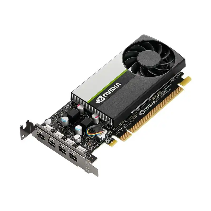 NVIDIA T1000 - Carte graphique - T1000 - 4 Go GDDR6 - PCIe 3.0 x16 profil bas - 4 x Mini DisplayPort (VCNT1000-SB)_1